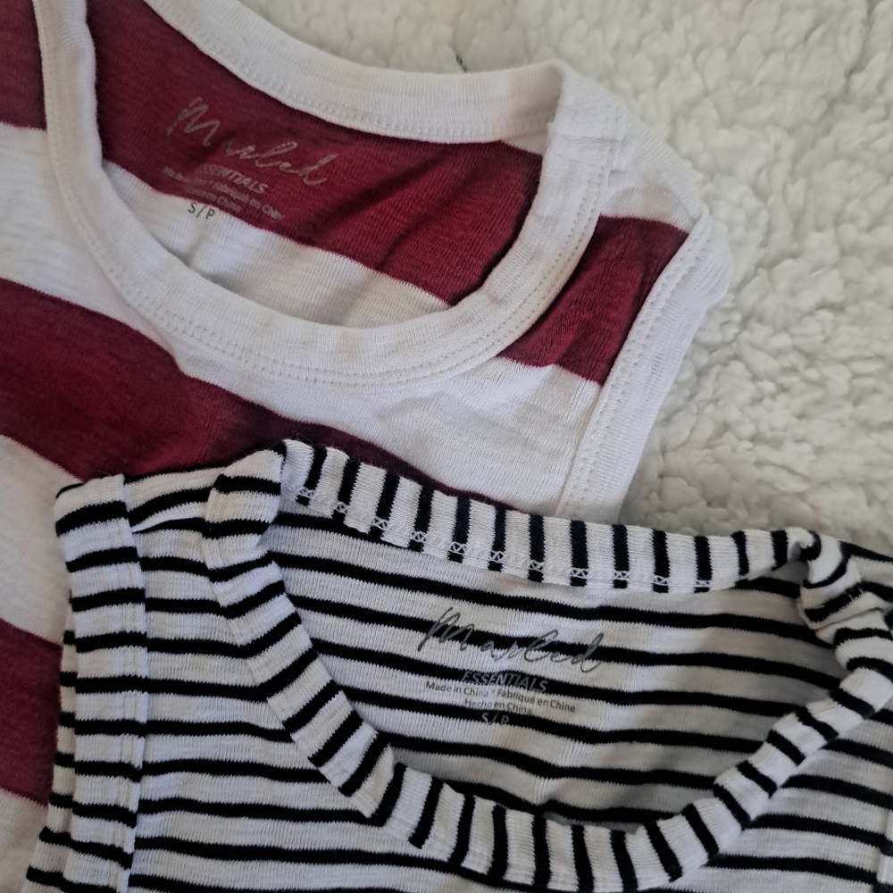 Marled Women's Striped Tank Tops, SP - Picture 2 of 3